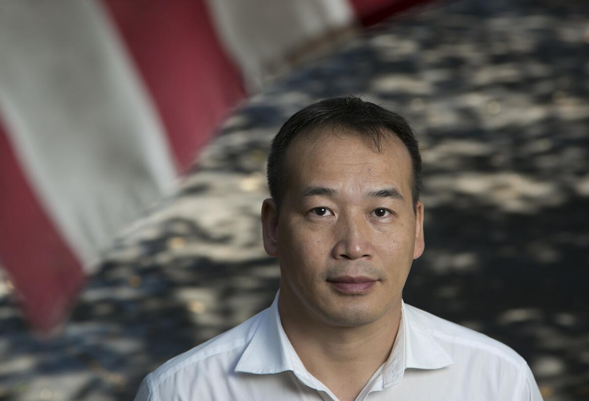 Chen Taihe, shown on Aug. 10, 2016, in Hayward, Calif., is among nearly 300 lawyers and members of their staff who were detained last summer during a crackdown on dissent in China. Chen has chosen exile in the U.S.