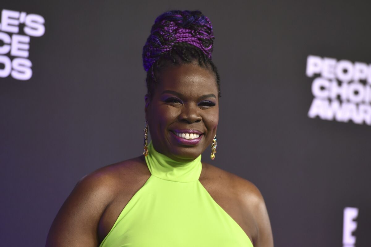 FILE - Leslie Jones arrives at the People's Choice Awards on Tuesday, Dec. 7, 2021, at the Barker Hangar in Santa Monica, Calif. Jones is free to take to social media to give her commentary about the Olympics after a misunderstanding with some of her posts. NBC spokesman Greg Hughes said Monday night, Feb. 7, 2022, that some of Jones’ videos that were blocked were the result of a “third-party error” and not NBC. (Photo by Jordan Strauss/Invision/AP, File)