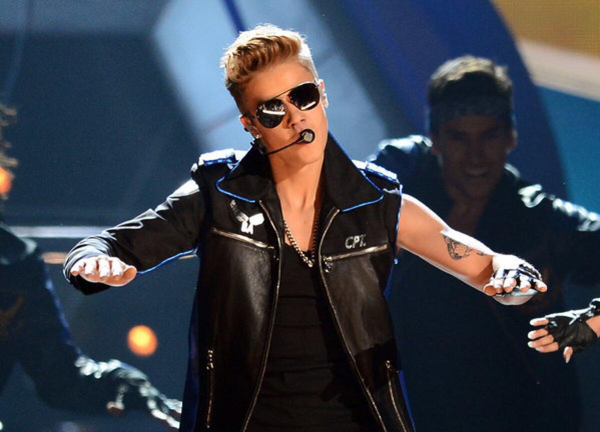Singer Justin Bieber performs during the 2013 Billboard Music Awards May 19 in Las Vegas.