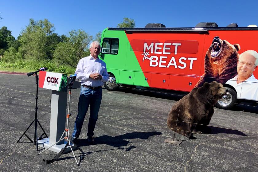 Republican gubernatorial candidate John Cox on Tuesday launched his "Beauty or the Beast" campaign tour in Sacramento