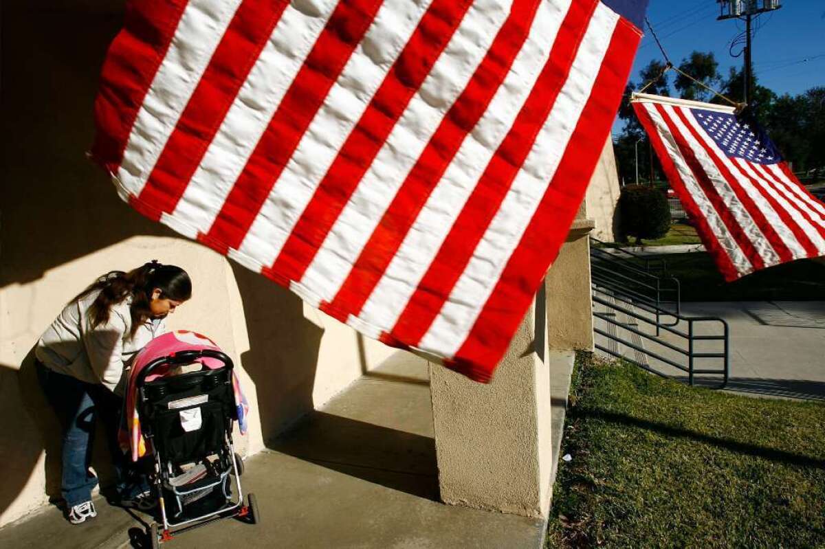 A voter goes to the polls during the 2008 primaries in the predominantly Latino neighborhood of Boyle Heights in Los Angeles. The Latino population is the fastest growing demographic in the U.S. In California the voting bloc set record turnout numbers in 2018.