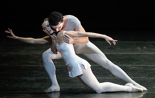 Sophie Martin and Erik Cavallari perform with the Scottish Ballet, making a rare U.S. tour, at the Dorothy Chandler Pavilion on Friday.