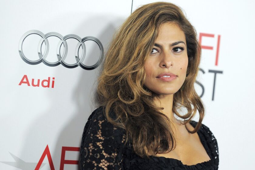 FILE - This Nov. 3, 2012 file photo shows actress Eva Mendes at the "Holy Motors" special screening as part of AFI Fest in Los Angeles. Mendes turns 48 on March 5.(Photo by Jordan Strauss/Invision/AP, file)