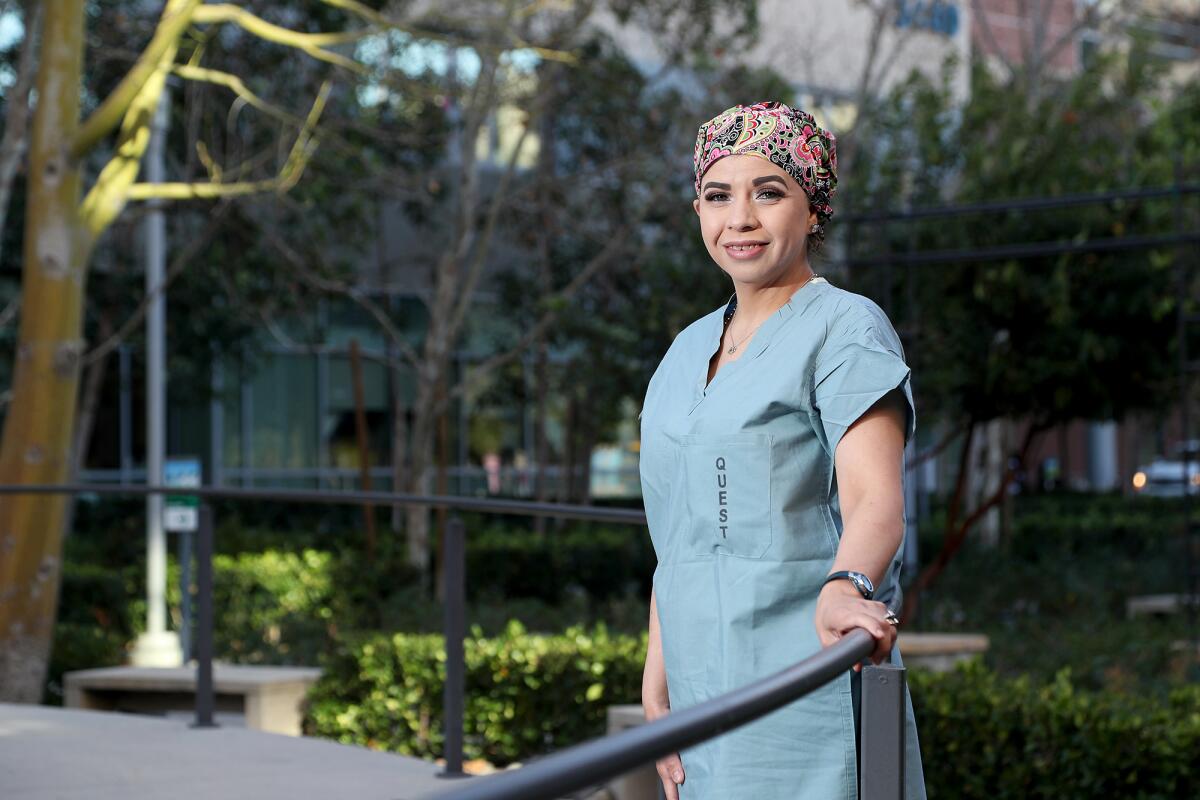 Healthcare worker Maria Guzman will be featured on the Rose Parade TV special.