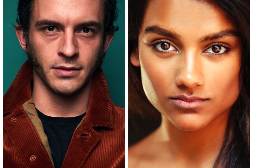A diptych of actors Jonathan Bailey and Simone Ashley. Credit: Gareth Cattermole/Getty Images; Netflix