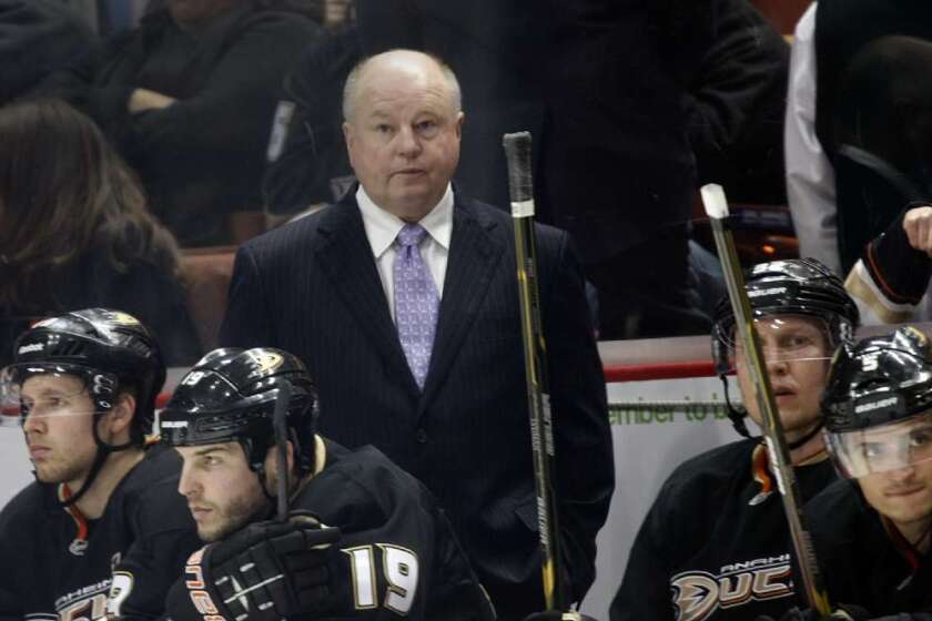 Ducks Coach Bruce Boudreau guided the team to the second-best record in the NHL's Western Conference.