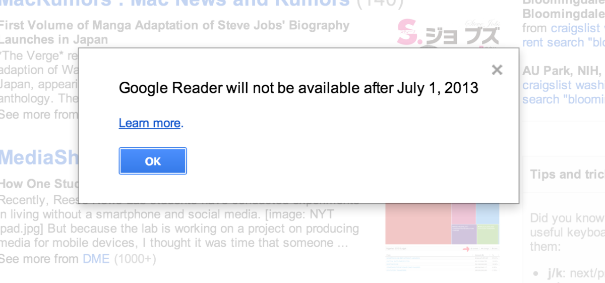 To the dismay of many, Google Reader is set to be closed on July 1.