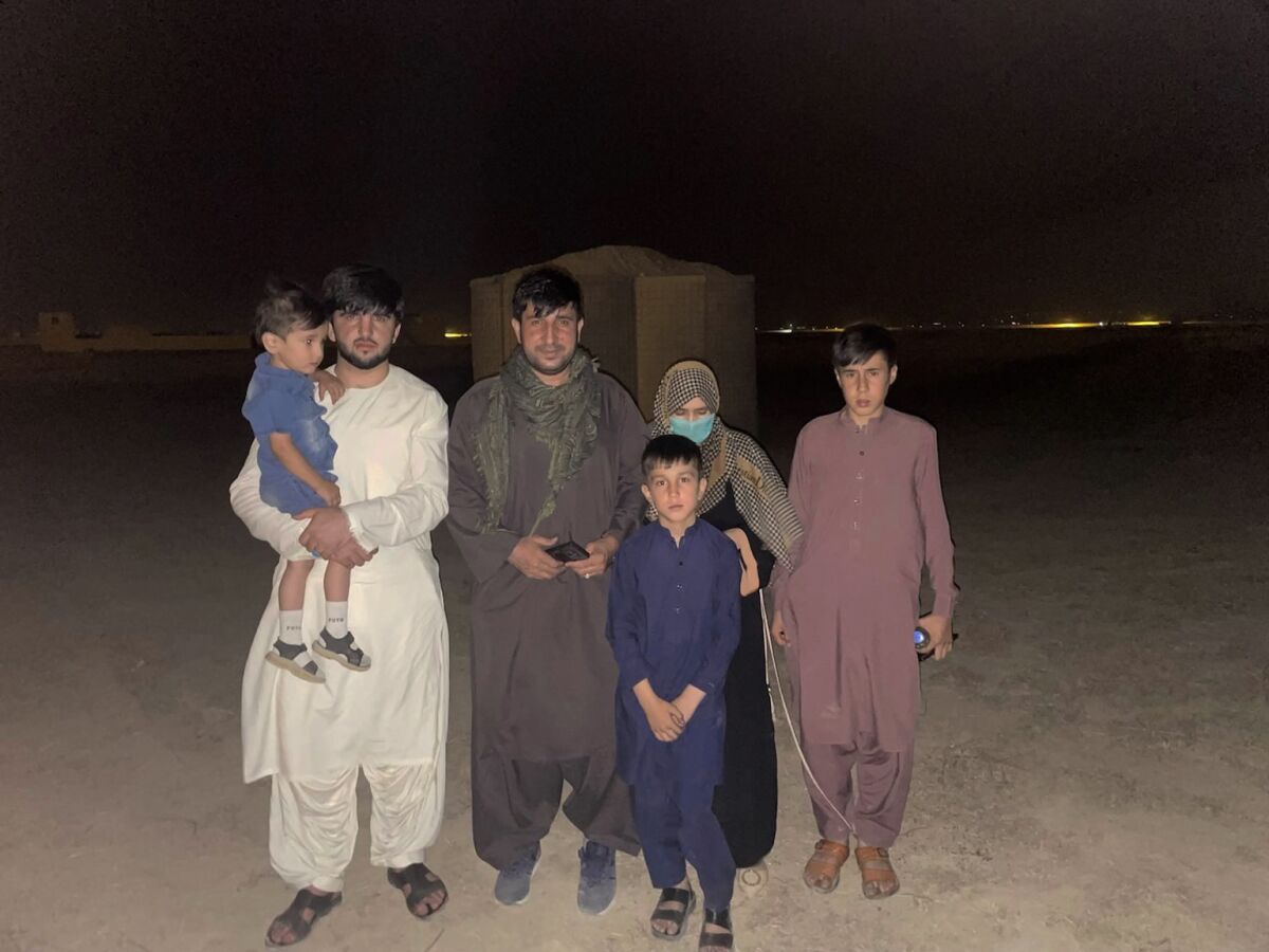 Mohammad Khalid Wardak and his family