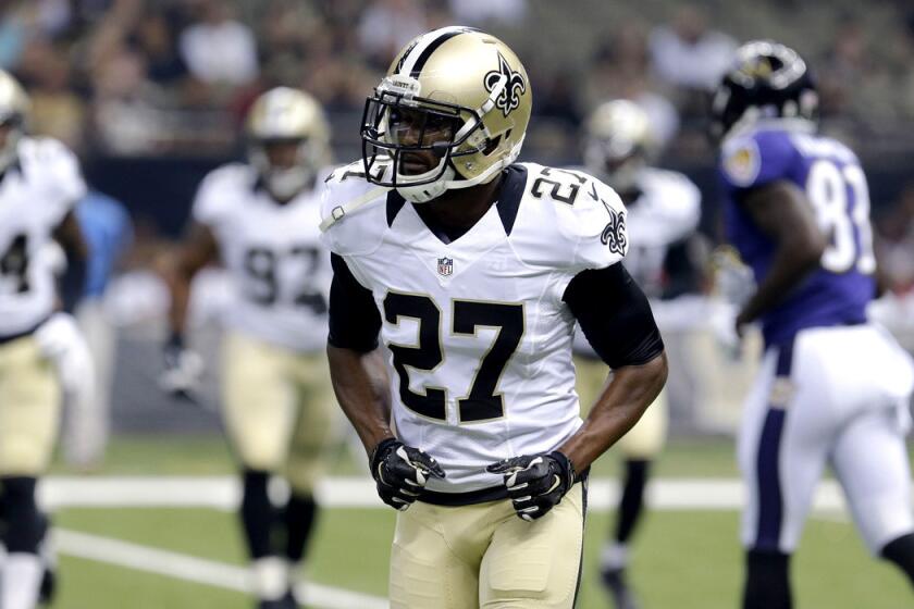 Cornerback Champ Bailey (27) was cut by the New Orleans Saints on Saturday.