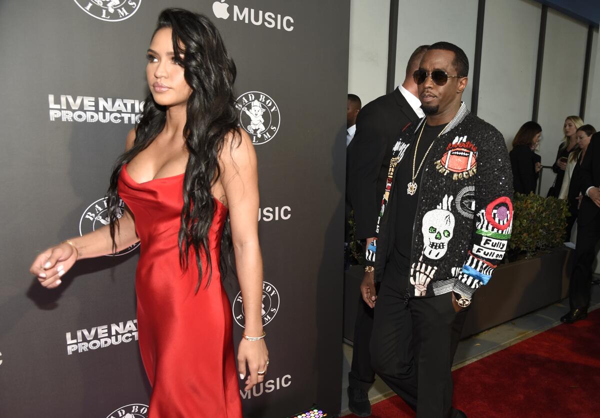 Casandra Ventura and Sean "Diddy" Combs on a red carpet