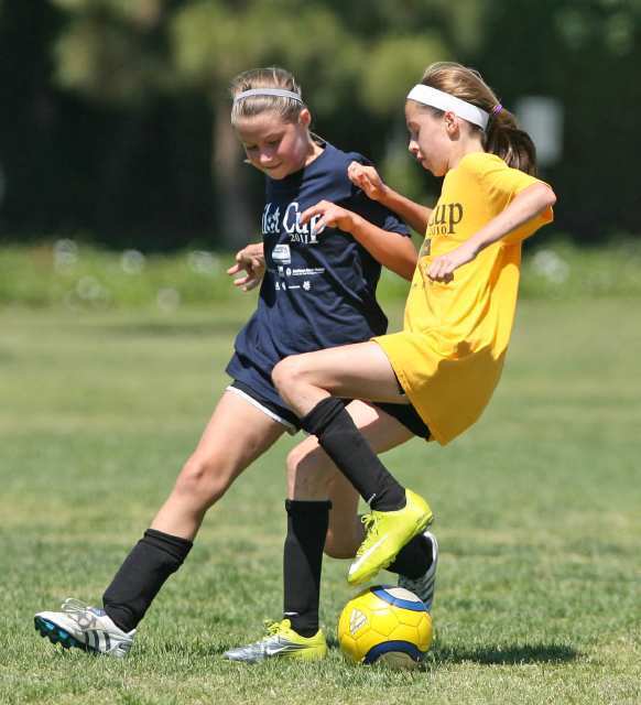 Carden Hall's Sophia Morris stops up, making a move on Pegasus defender in championship game Sunday.