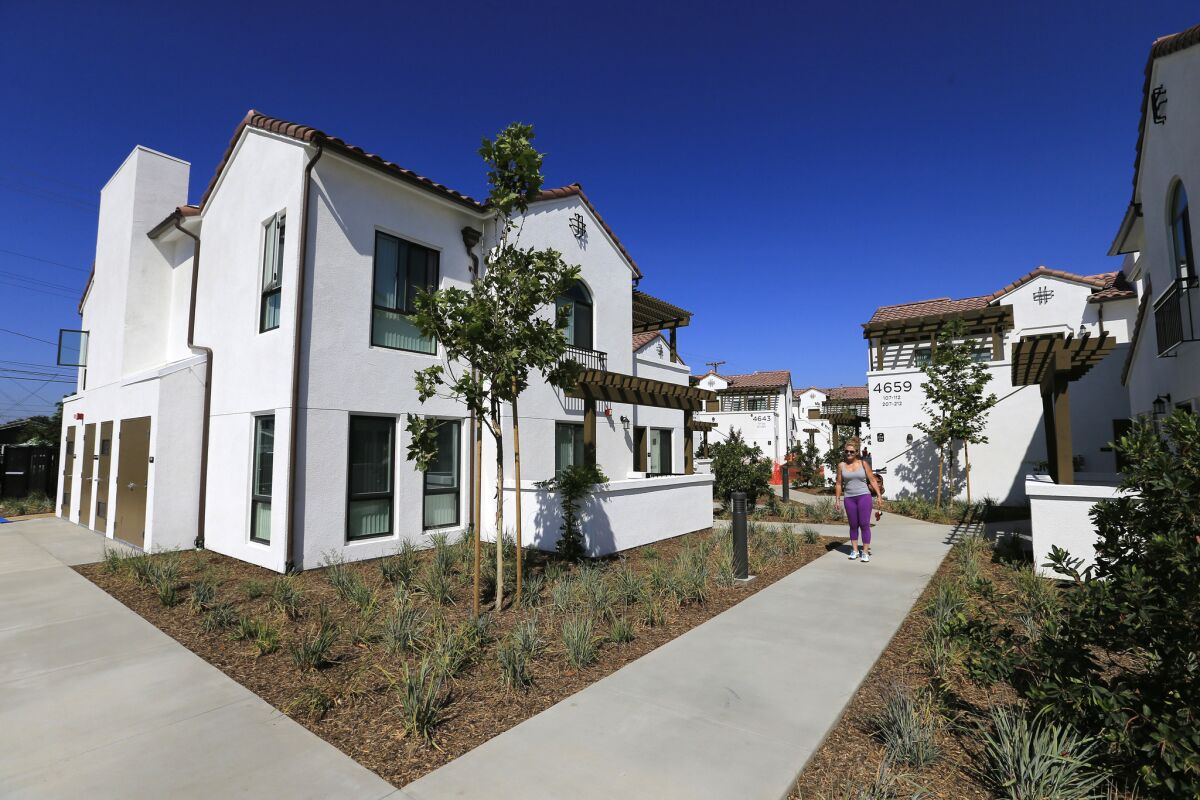 Vernon Village Park Apartments, a private 45-unit affordable housing development in Vernon. Democratic state legislators expect to pass bills soon that address the affordable housing shortage.