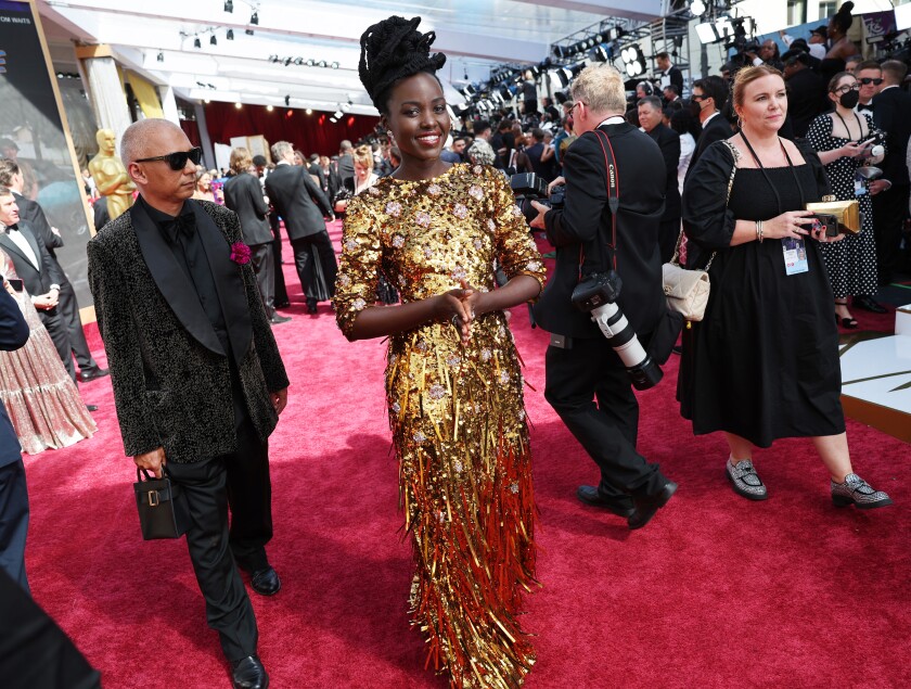Lupita Nyong'o on the Oscars red carpet