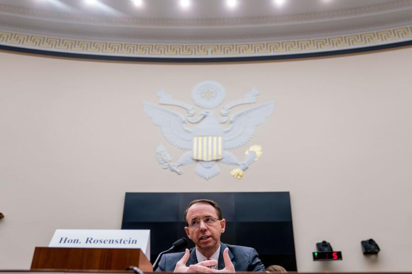 Deputy Attorney General Rod Rosenstein speaks before a House Committee on the Judiciary oversight hearing on Capitol Hill, Wednesday, Dec. 13, 2017 in Washington. A day after hundreds of text messages between two FBI officials on the special counsel's Russia investigation revealed a strong anti-Trump bias, the Deputy Attorney General Rob Rosenstein appears on the Hill. (AP Photo/Andrew Harnik)