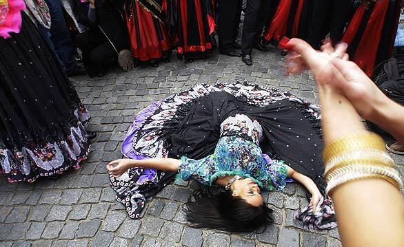 Romany culture is celebrated during the World Roma Festival, or Khamoro, in Prague, Czech Republic.