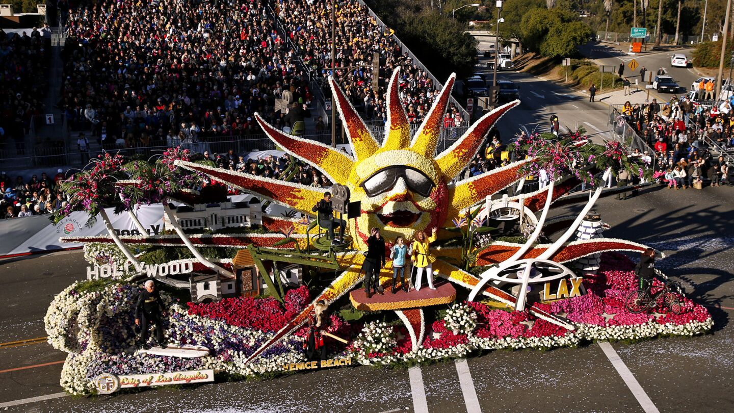City of Los Angeles "Discover Los Angeles" float during the 2016 Rose Parade.