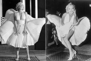 This combination of photos shows Ana de Armas as Marilyn Monroe in a scene from "Blonde," left, and Marilyn Monroe posing on a subway grate while filming "The Seven Year Itch" in New York on Sept. 9, 1954. (Netflix via AP, left, AP Photo/Matty Zimmerman)
