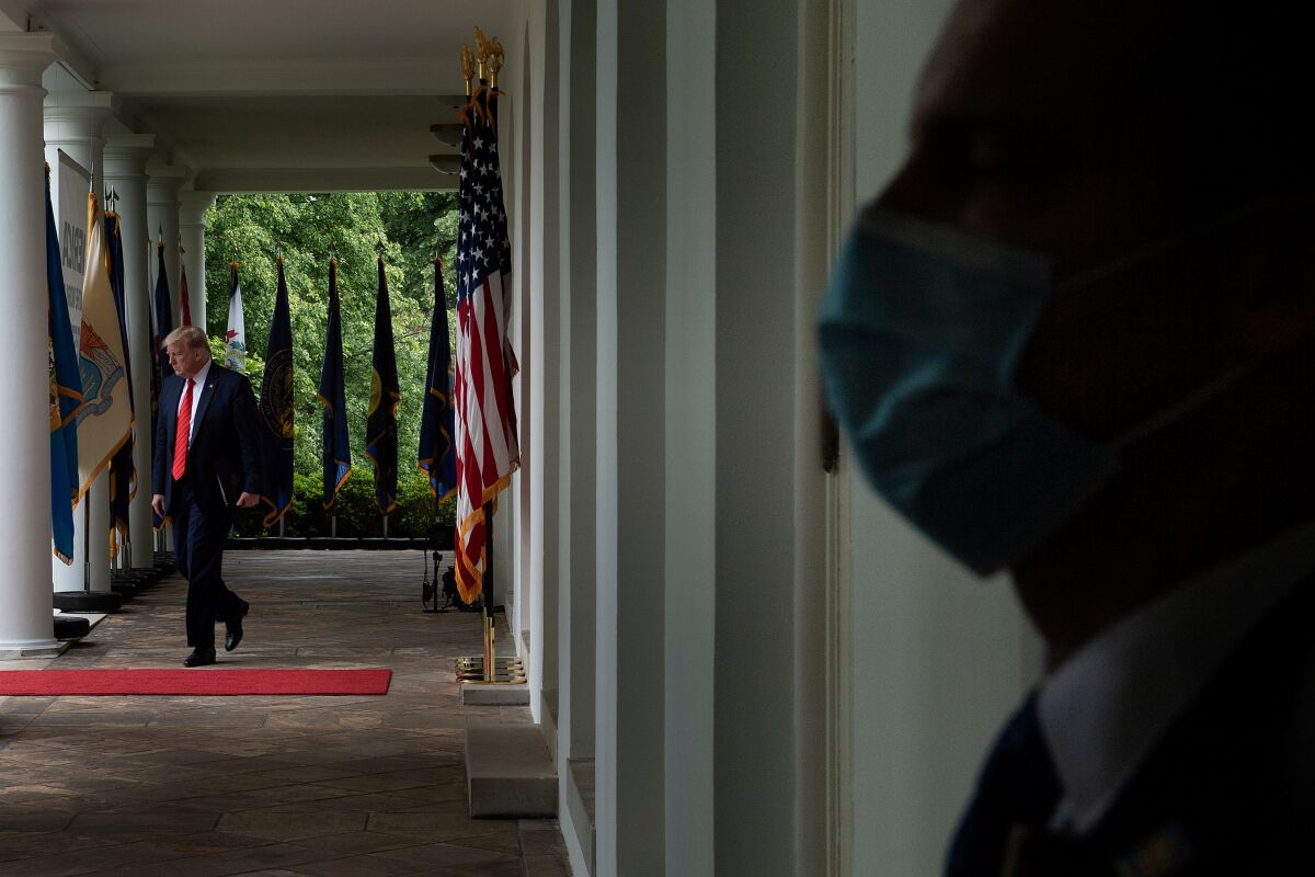 President Trump at a White House meeting Saturday.