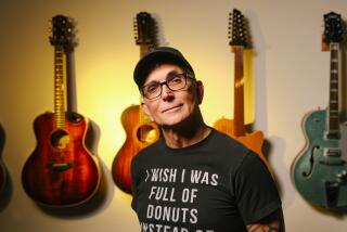 Pasadena, CA - March 19: The singer of Everclear, Art Alexakis, is getting into the comedy space with an event to raise money for MS research and here he poses for a portrait at his studio on Tuesday, March 19, 2024 in Pasadena, CA. (Dania Maxwell / Los Angeles Times)