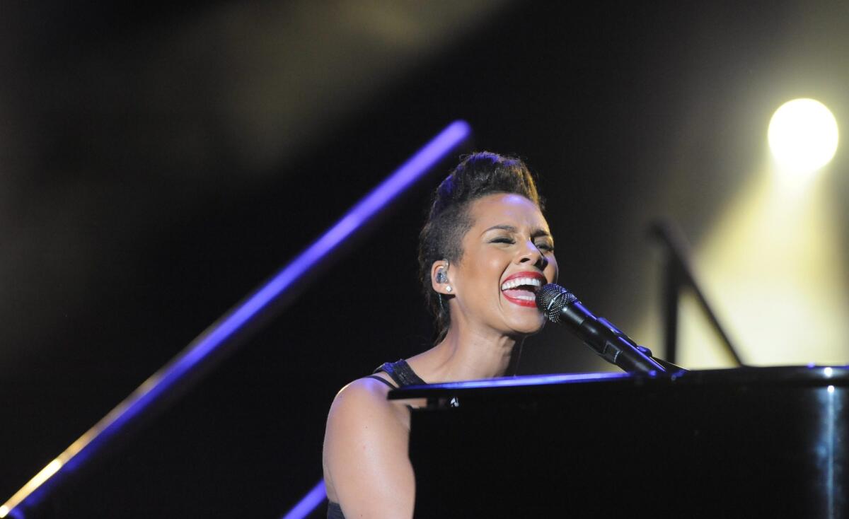 Alicia Keys performs during the 13th edition of the Mawazine music festival in Rabat, Morocco, earlier this month.