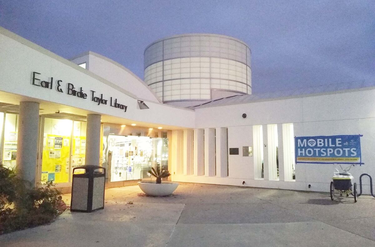 The Pacific Beach/Taylor Branch Library at 4275 Cass St.