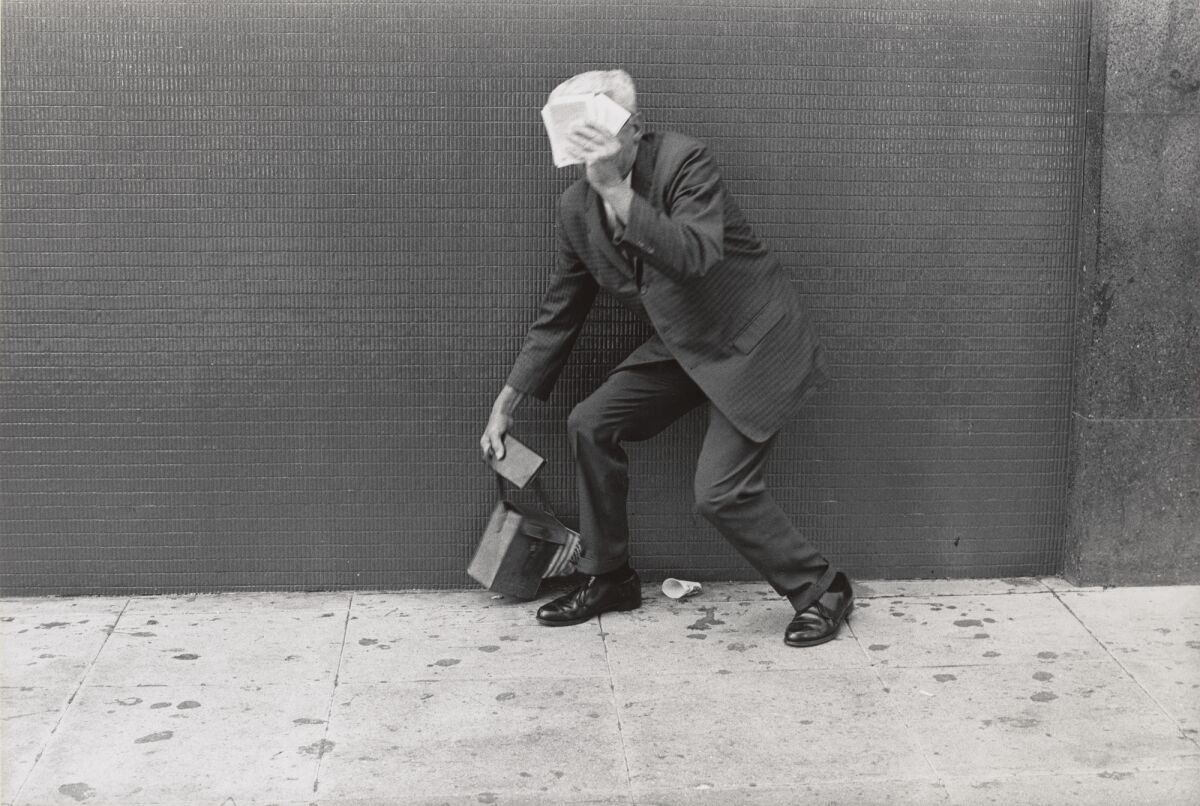 "Los Angeles #1," 1969, by Anthony Hernandez, part of "Unseen: 35 Years of Collecting Photographs," at the Getty.