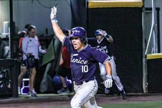 Canon King of Venice scores the winning run in 9-8 win over Sylmar. He had five hits.