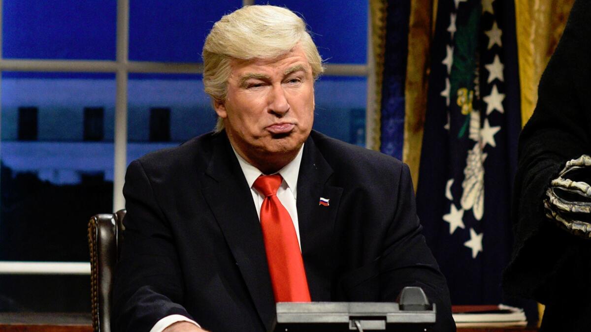 Alec Baldwin as President Donald Trump on "Saturday Night Live." (Will Heath / AP Photo)