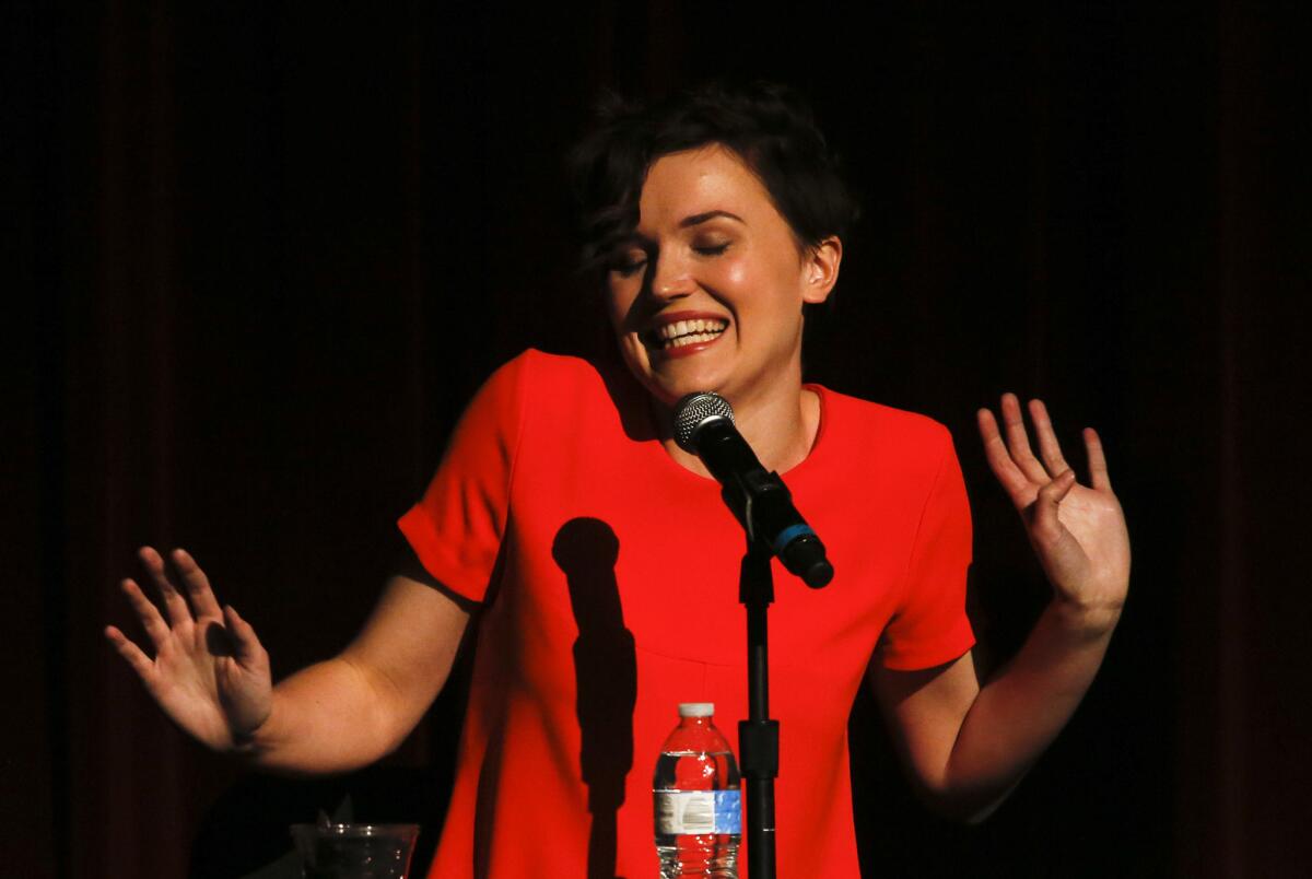 Veronica Roth speaks at the L.A. Times Festival of Books on April 23, 2014.