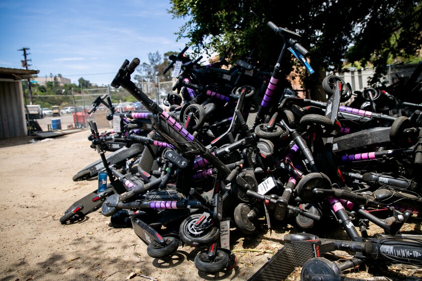 Impounded Scooters in San Diego