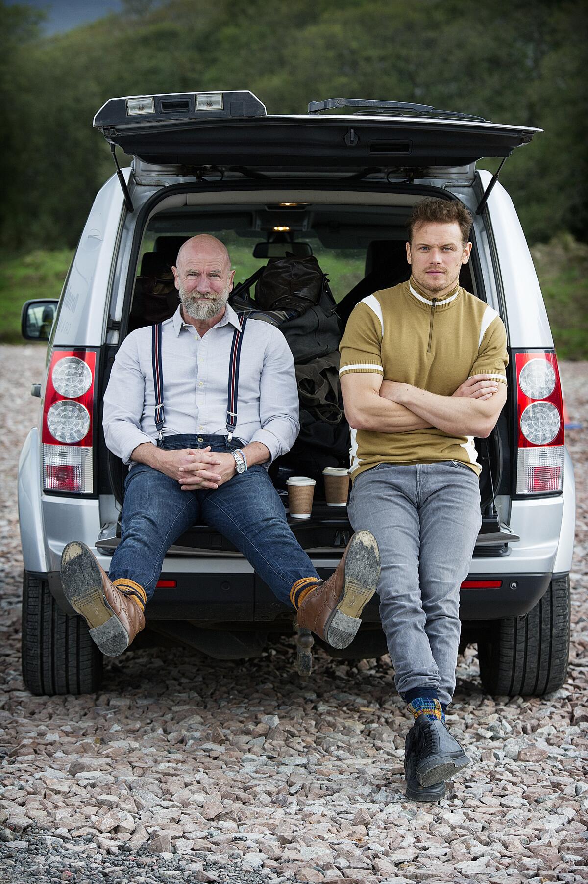 'Men in Kilts' stars Graham McTavish and Sam Heughan at Scotland's Loch Awe.
