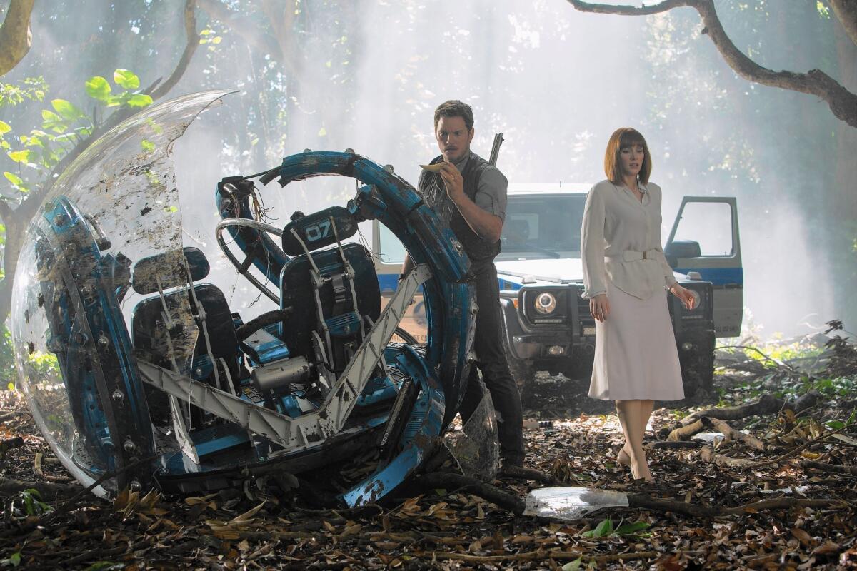 The breakout success of Universal Pictures' "Jurassic World," pictured, and Pixar's "Inside Out" helped make up for lower-than-expected results from movies such as "Avengers: Age of Ultron" and "Tomorrowland," analysts said.