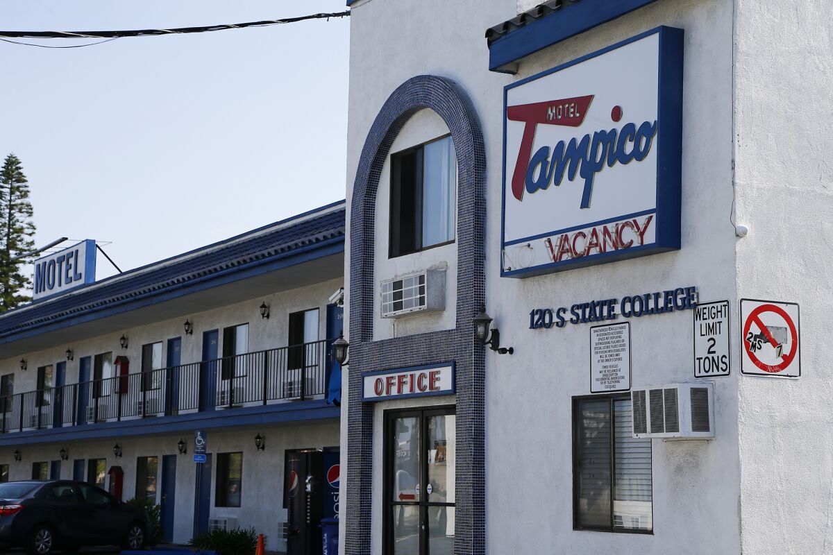 The exterior of the Tampico Motel