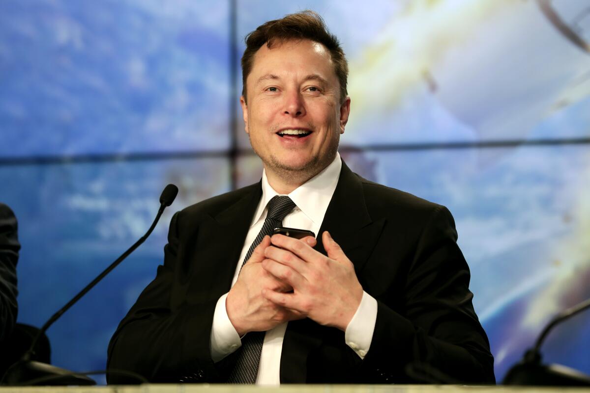 Elon Musk in 2020.
