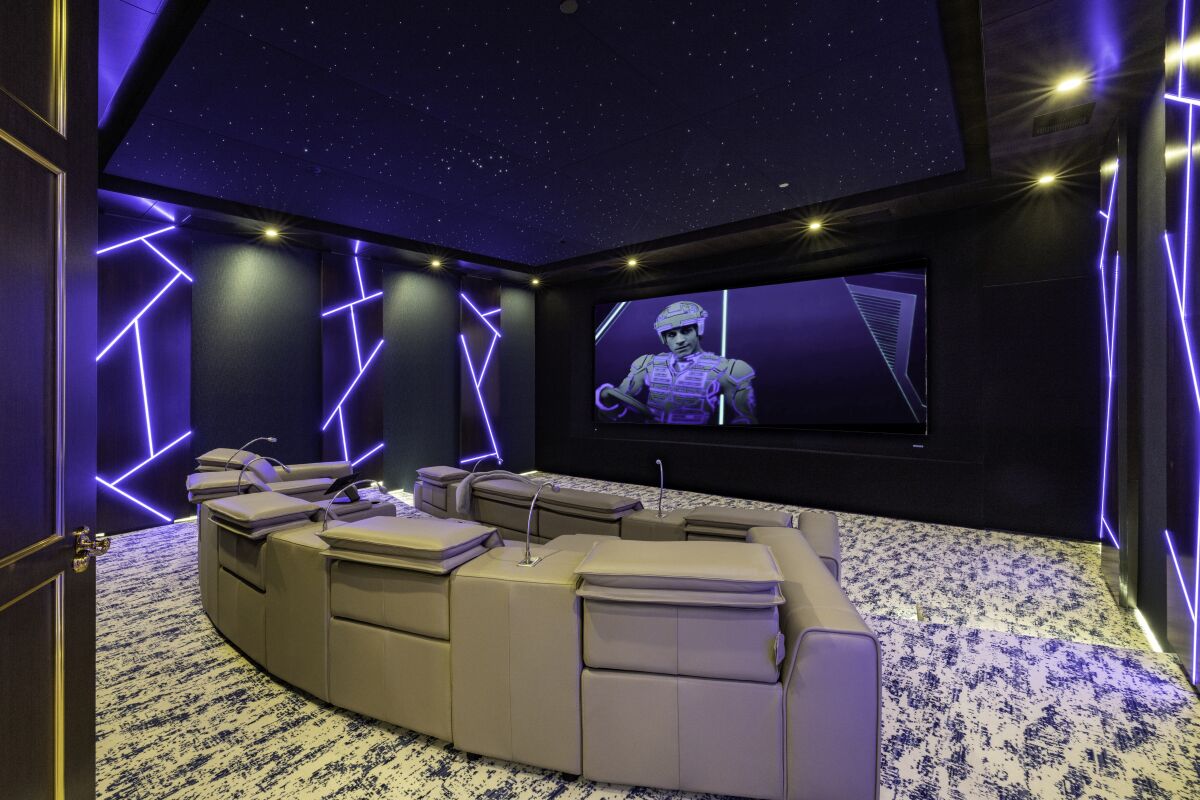One of the features included in the 6 Midsummer home is a theater room.