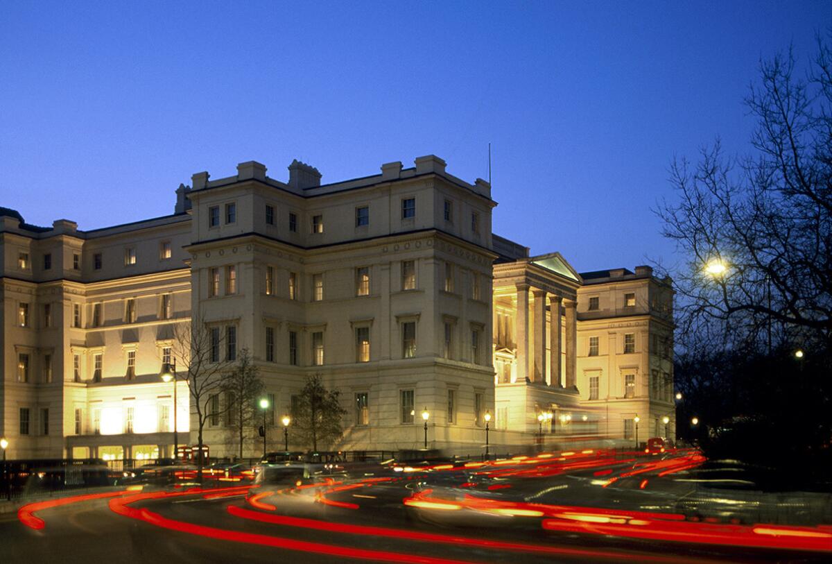 The Lanesborough is at one of London's most famous locations, Hyde Park Corner in the Knightsbridge area.