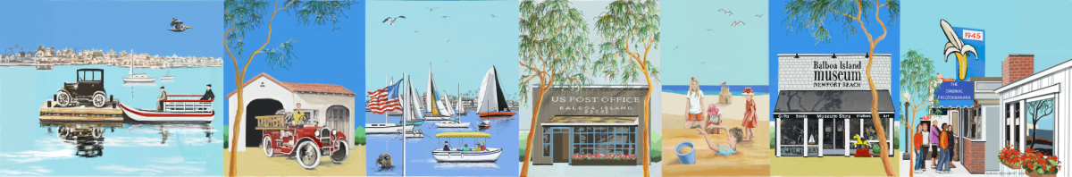 A rendering of the Balboa Island Mural Project, a mural by Barbara Abbott set to be placed in October on Balboa Island.