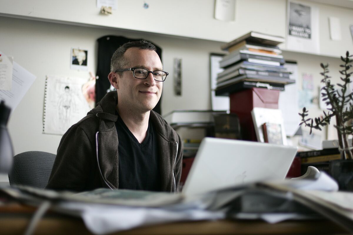 Eli Sanders, currently the associate editor at the Stranger in Seattle, after winning the Pulitzer Prize for feature writing in April 2012. 