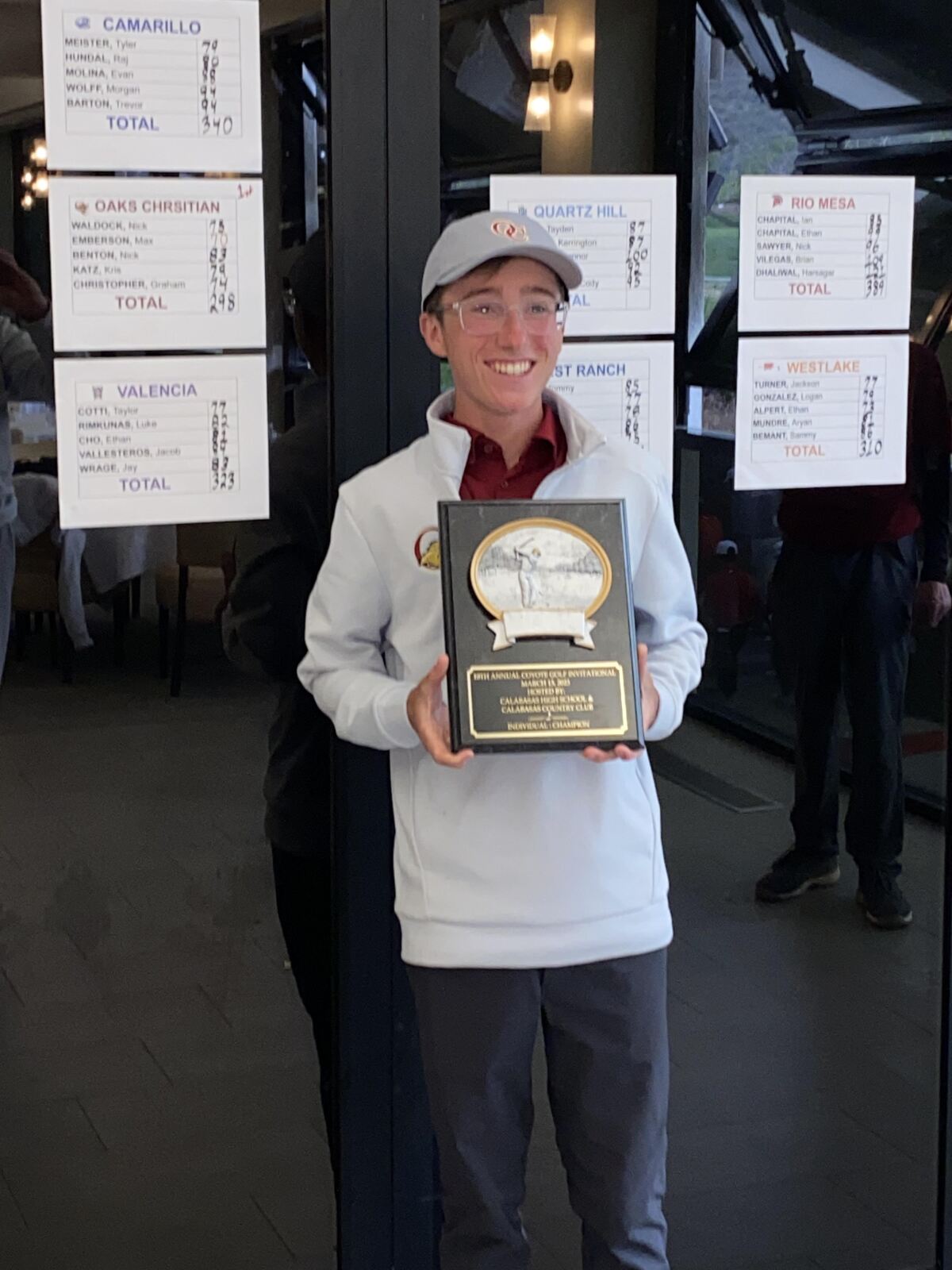 Freshman Max Emberson of Oaks Christian won the Coyote Invitational by shooting 70.