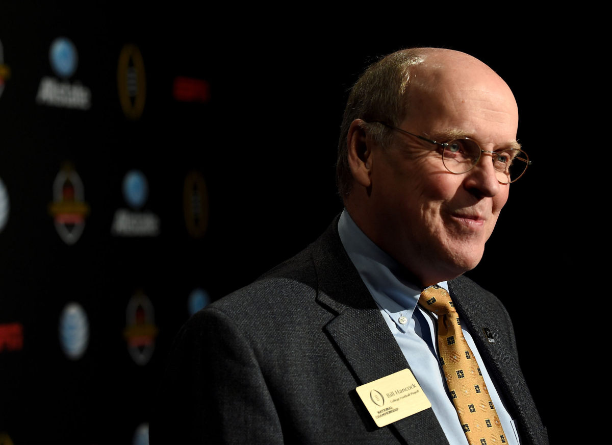 CFP executive director Bill Hancock attends the ESPN College Football Playoffs Night of Champions in January 2015 in Dallas.