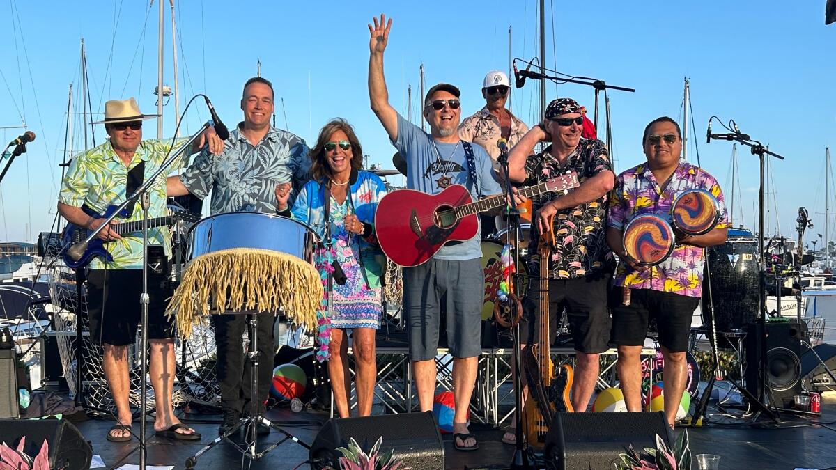 Tribute band Jimmy's Buffet is a seven-piece ensemble of mostly North County performers.