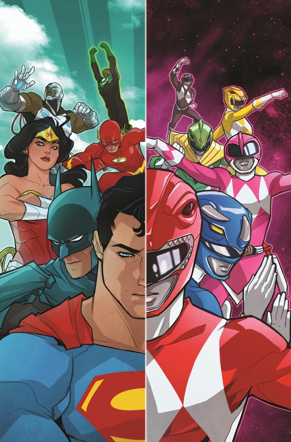 A Justice League/Mighty Morphin Power Rangers crossover is on the way from DC and Boom! Studios. (DC Entertainment)