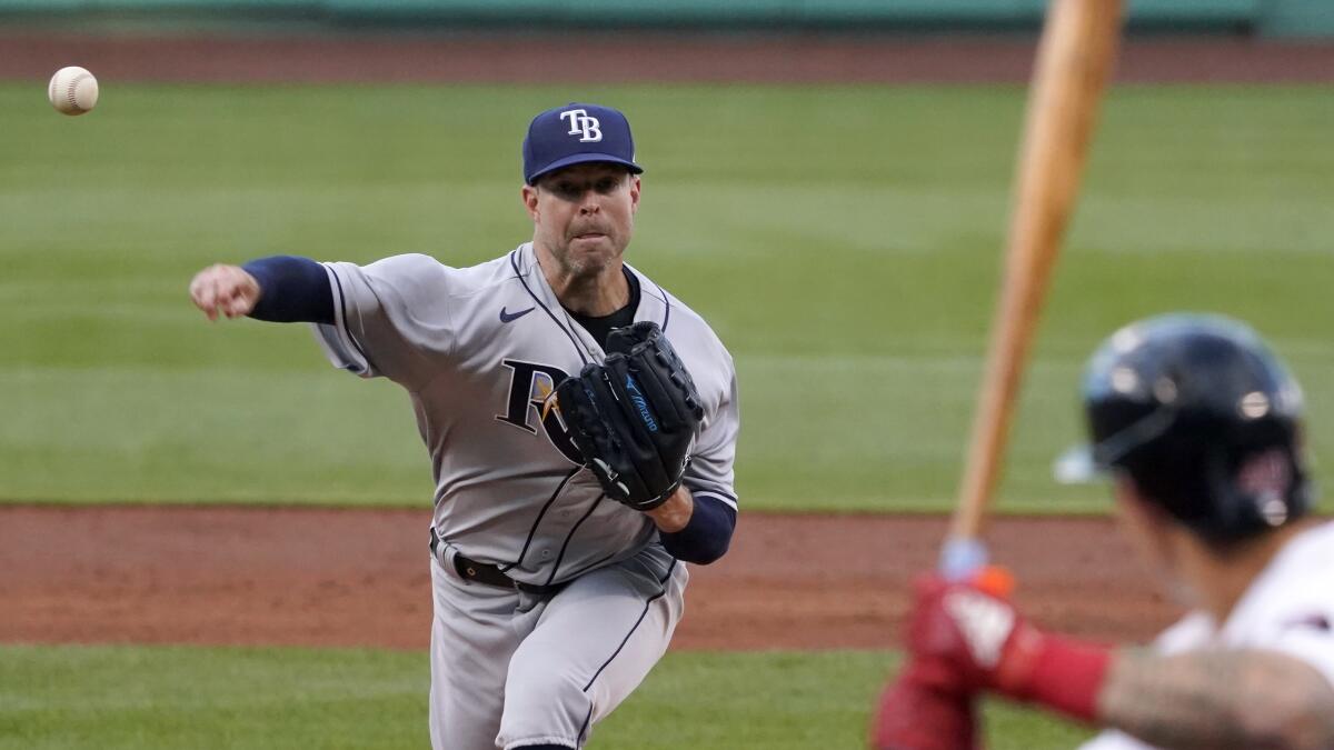 Rays' Kluber shuts down Red Sox bats in righty Bello's debut - The San  Diego Union-Tribune