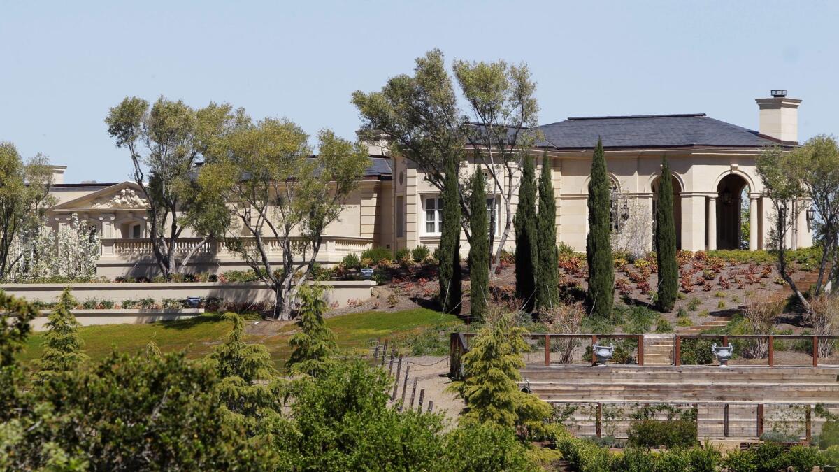 Exterior view of the $100 million mansion in Los Altos Hills, Calif., purchased by Yuri Milner.