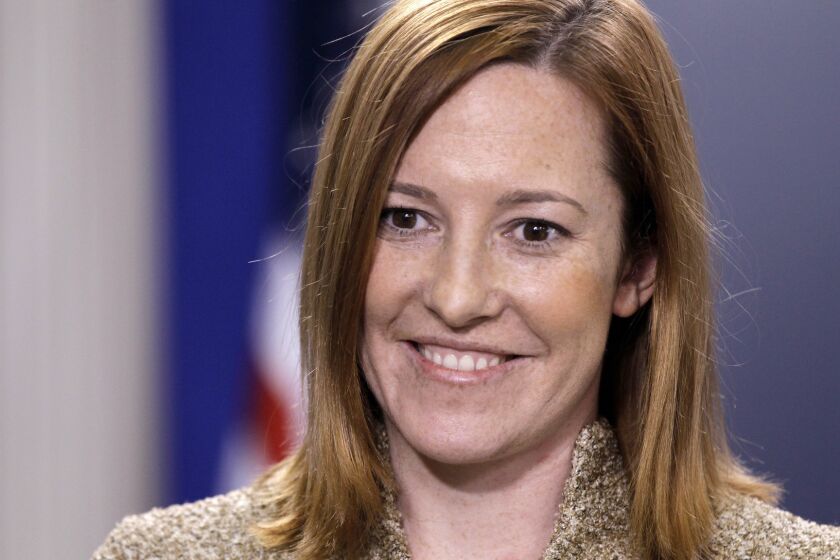 White House communications director Jen Psaki remembers first meeting then-Sen. Barack Obama as a campaign aide and telling him, "You must be wondering who I am and why I am in your car."