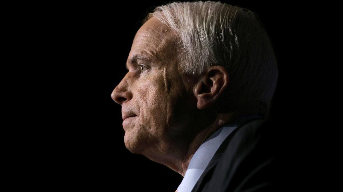 Sen. John McCain, R-Ariz., announced Friday he would seek no further treatment for an aggressive brain cancer he's been fighting since last summer.