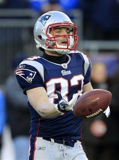 Wide receiver Wes Welker (83) during the AFC Championship playoff