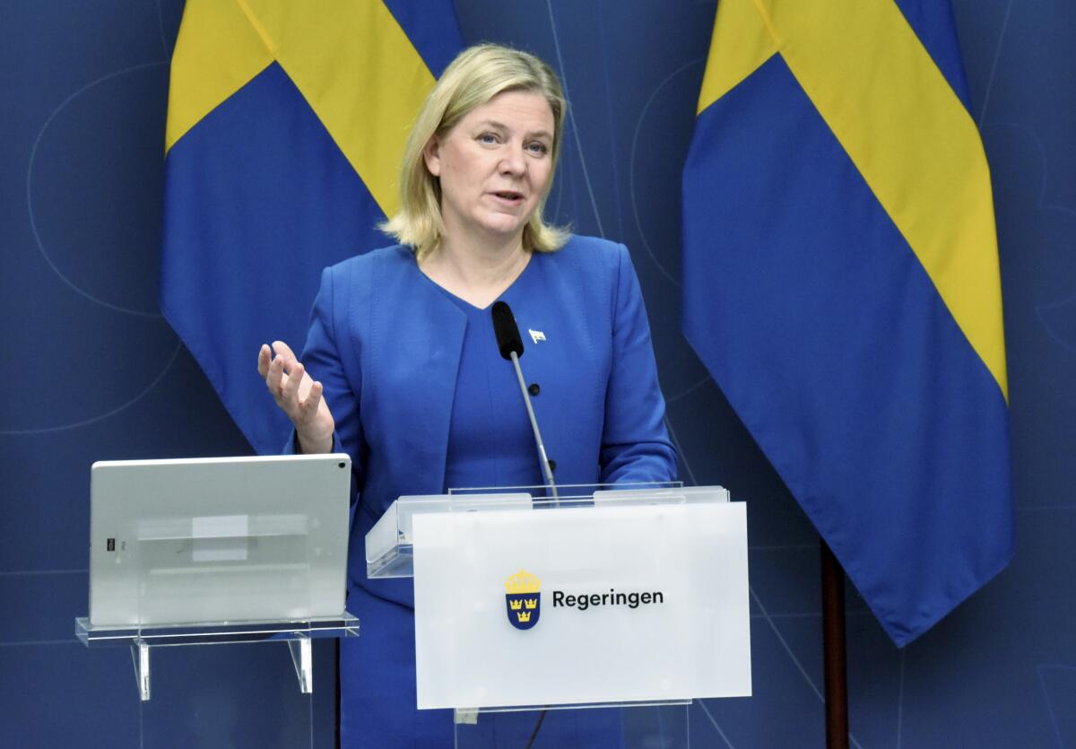 Swedish Priime Minister Magdalena Andersson