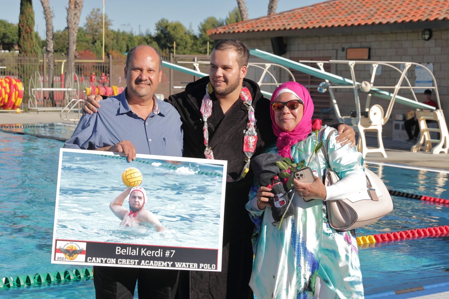 Senior Bellal Kerdi with his family