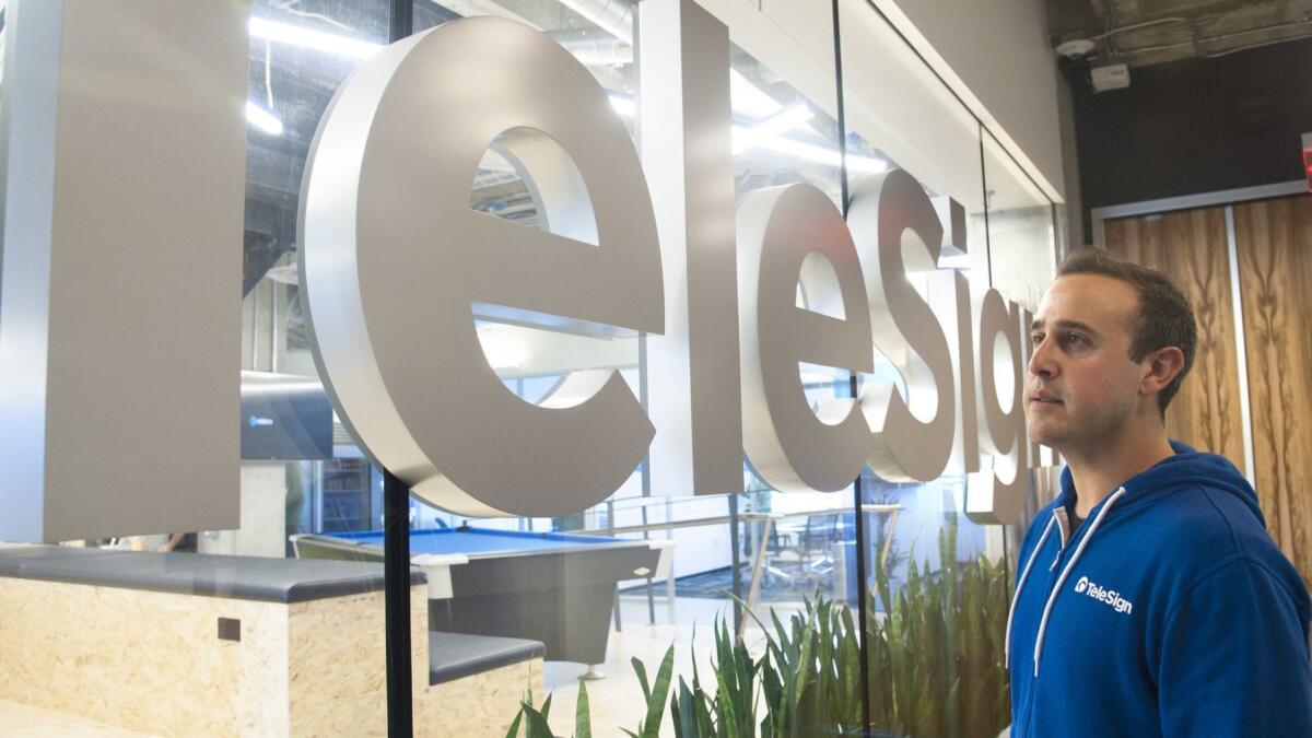 Ryan Disraeli is CEO of TeleSign, which helps prevent online fraud with software for things like two-factor authentication services.